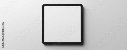 A minimalistic, empty frame on a plain background, ideal for displaying artwork or photographs.