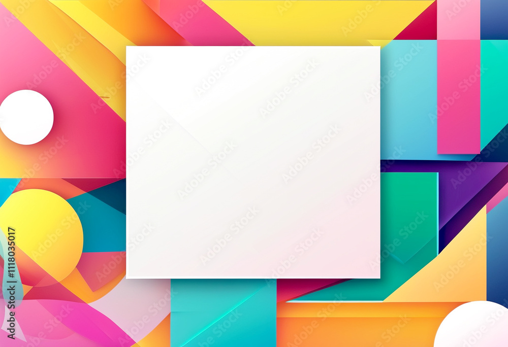 Vibrant abstract composition with bold shapes in a lively color palette Vibrant abstract composition with bold shapes in a lively color palette
