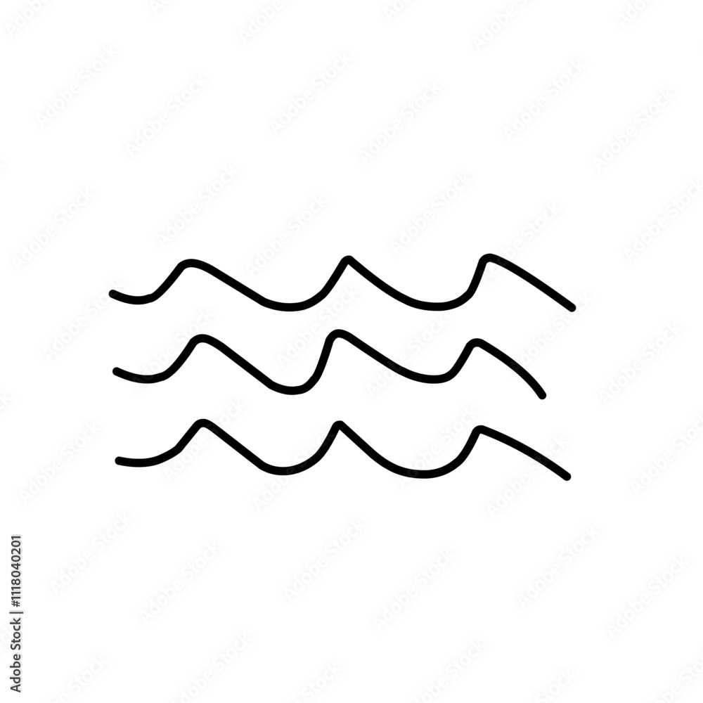Obraz premium Wavy line vector