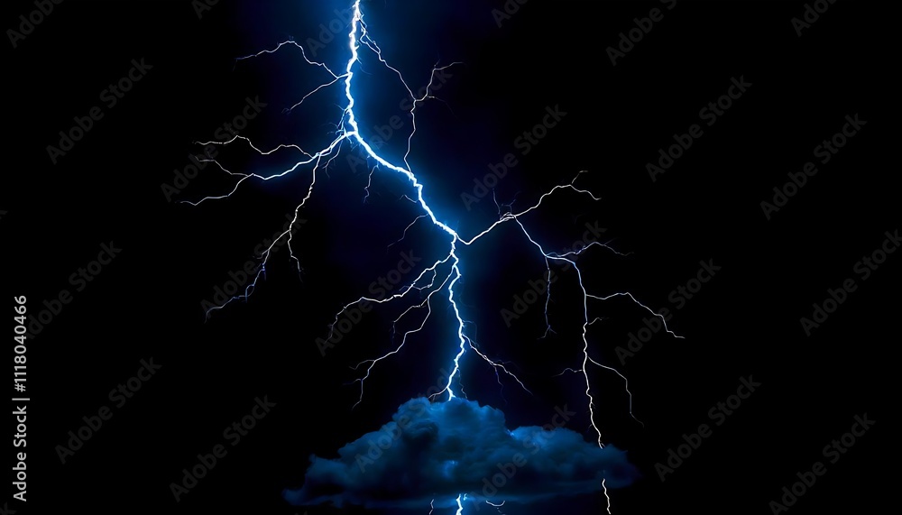 Lightning strike on black background. Thunderstorm. Thunderstorm lightning Lightning strike on black background. Thunderstorm. Thunderstorm lightning