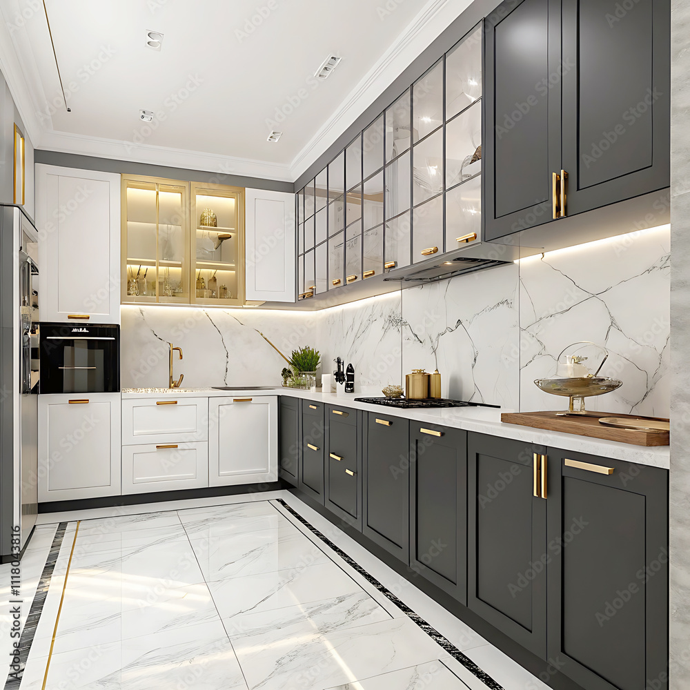 a contemporary chic kitchen featuring stylish a contemporary chic kitchen featuring stylish