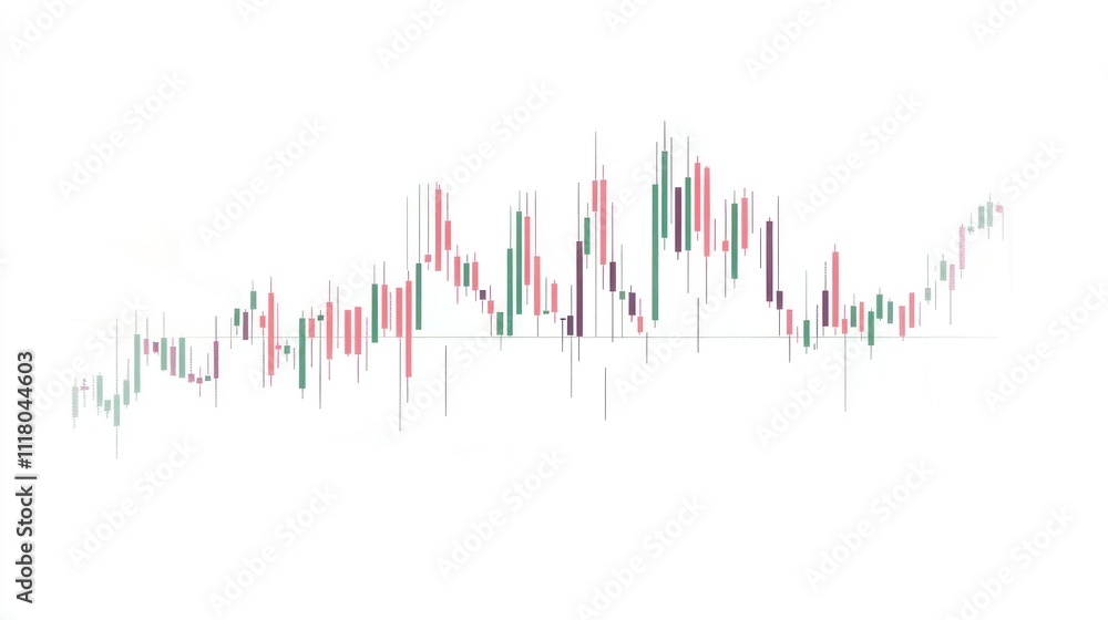Here's a description and keywords for the image.. Stock market candlestick chart showing price fluctuations. Here's a description and keywords for the image.. Stock market candlestick chart showing price fluctuations.