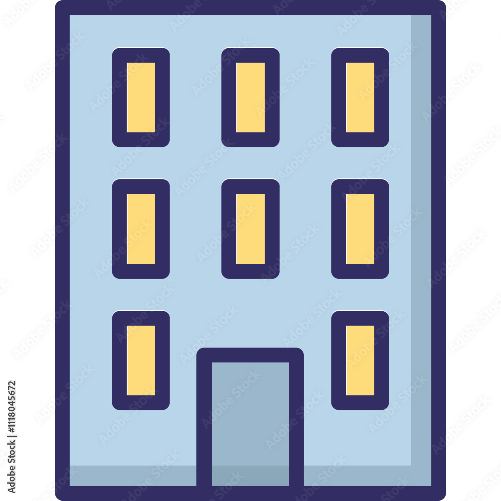 Building vector icon with an isolated background Building vector icon with an isolated background