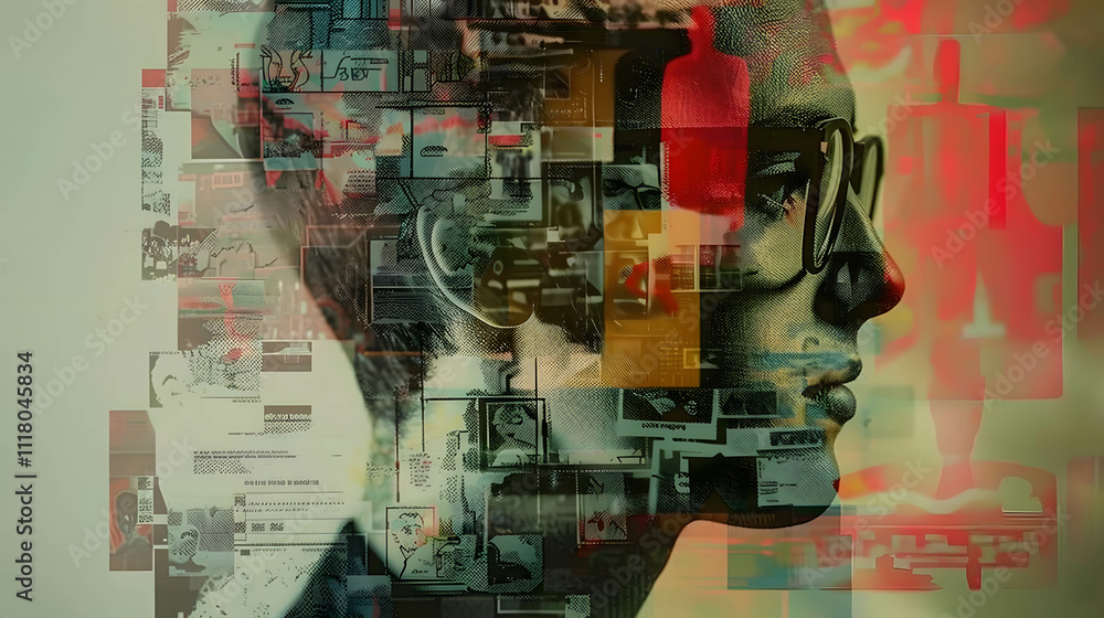 Abstract Portrait of Digital Memory and Identity Abstract Portrait of Digital Memory and Identity