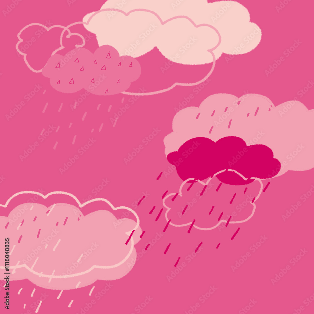 北欧風の雲の背景素材イラスト10 北欧風の雲の背景素材イラスト10
