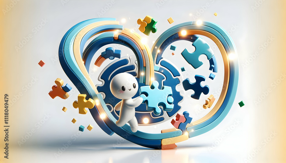 3D Glossy background with puzzle pieces coming together concept as A glossy background with puzzle pieces coming together symbolizing strategic alignment in scaling a business. The reflective surface 3D Glossy background with puzzle pieces coming together concept as A glossy background with puzzle pieces coming together symbolizing strategic alignment in scaling a business. The reflective surface