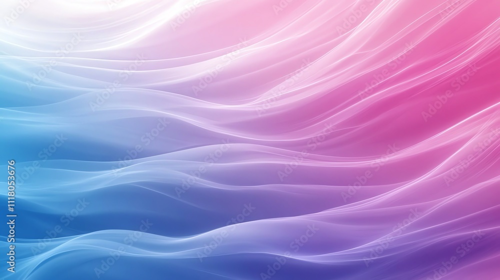 Fototapeta premium Soft flowing waves of color in soothing pastel hues.