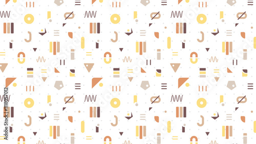 Wallpaper Mural Hand drawn flat geometric lines pattern design Torontodigital.ca