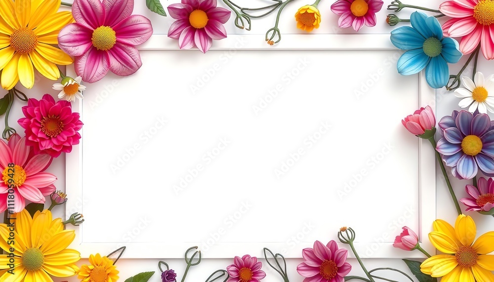 A white rectangular frame surrounded by delicate pink and white flowers on a soft blue background, creating a fresh and elegant floral design.
A white rectangular frame surrounded by delicate pink and white flowers on a soft blue background, creating a fresh and elegant floral design.