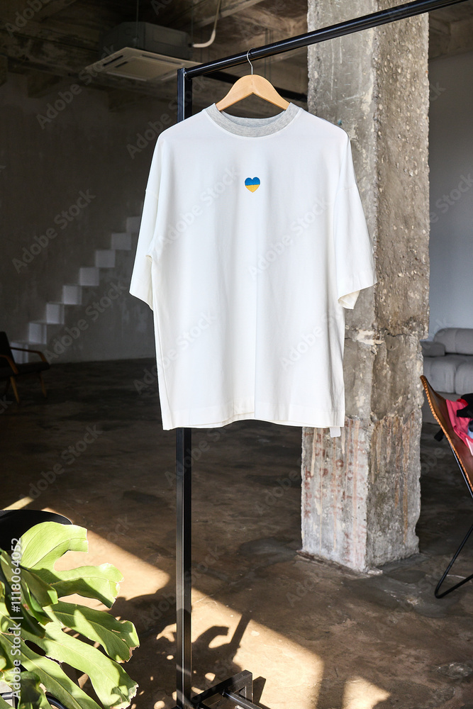 Heart for Ukraine White t-shirt
