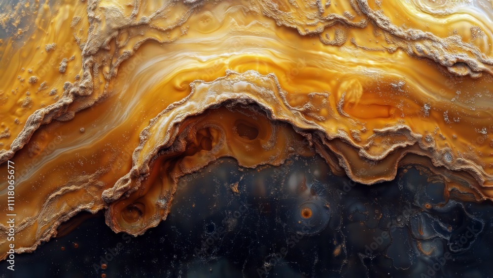 Abstract Fluid Art. Swirling orange and brown fluid patterns with textured details, resembling a geological formation or abstract landscape. Abstract Fluid Art. Swirling orange and brown fluid patterns with textured details, resembling a geological formation or abstract landscape.