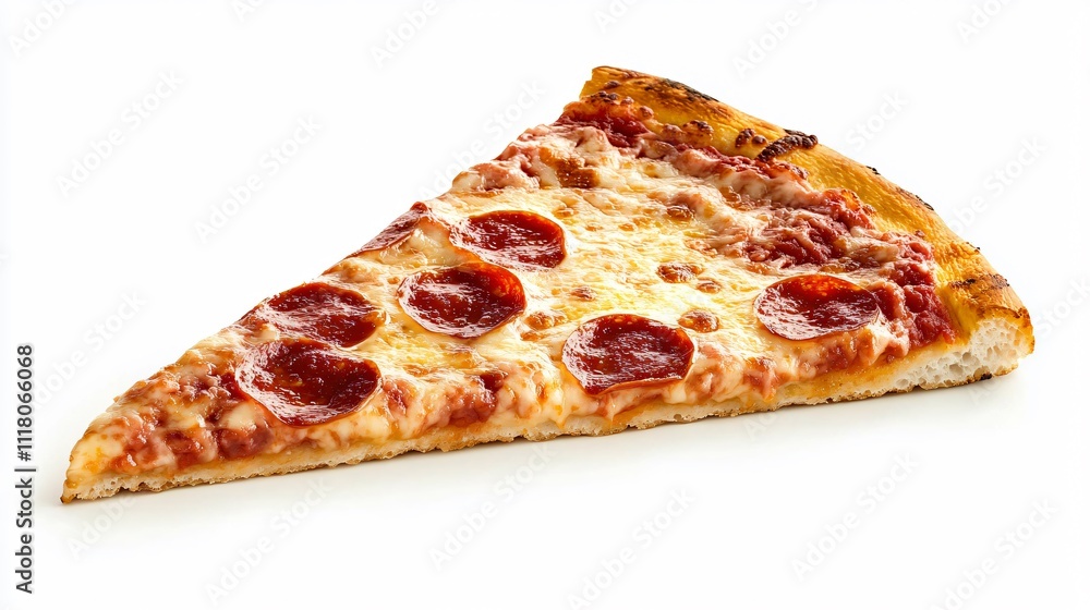 Delicious Pizza Slice Icon Vector for Design Projects - Flat 2D Isolated Image Delicious Pizza Slice Icon Vector for Design Projects - Flat 2D Isolated Image