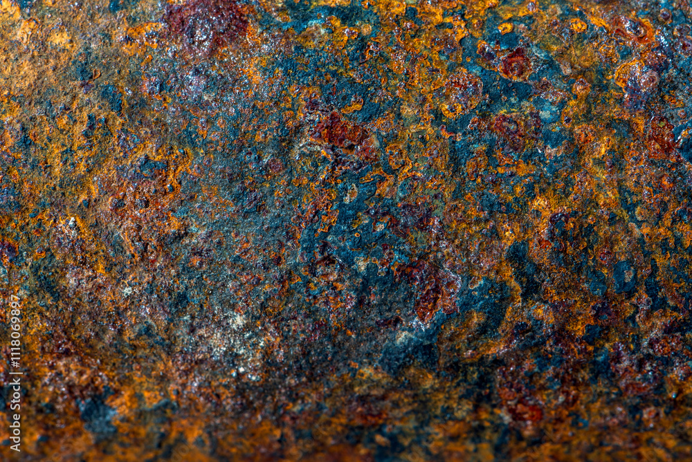 Corroded surface of a steel pipe close-up texture Corroded surface of a steel pipe close-up texture