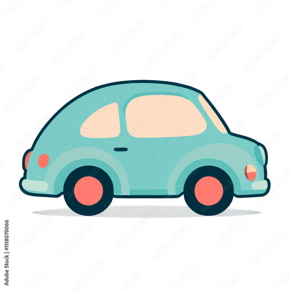 Minimal car cartoon Transparent Background Minimal car cartoon Transparent Background