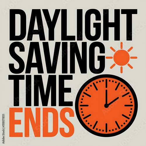 Daylight Saving Time Ends Announcement Graphic photo