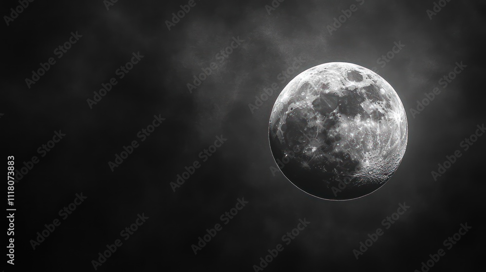 Photo of moon on a dark background Photo of moon on a dark background