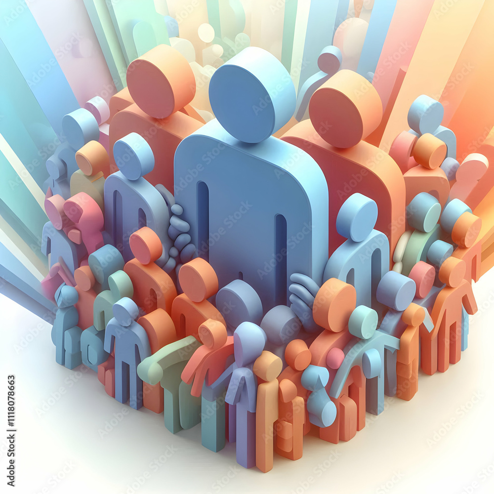 3D Soft Abstract Community Support concept as Soft abstract digital art depicting community support with overlapping shapes and soft gradients symbolizing assistance and unity with ample copy space. a 3D Soft Abstract Community Support concept as Soft abstract digital art depicting community support with overlapping shapes and soft gradients symbolizing assistance and unity with ample copy space. a