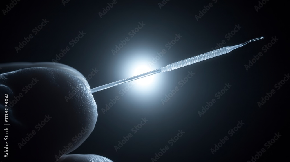 Close up of Clear Plastic Applicator Stick Medical Tool Science Equipment Close up of Clear Plastic Applicator Stick Medical Tool Science Equipment