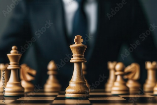 Wallpaper Mural Chessboard filled with financial symbols, businessman planning his next move, risk and reward in trading strategy, Risk reward, financial strategy Torontodigital.ca