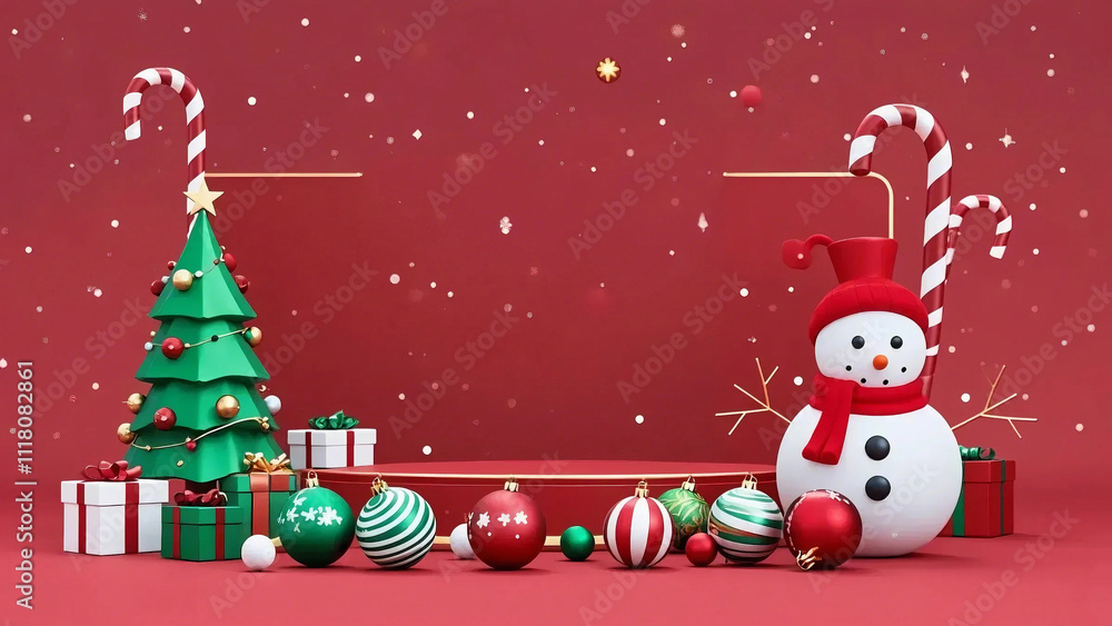 Fototapeta premium christmas card with santa claus