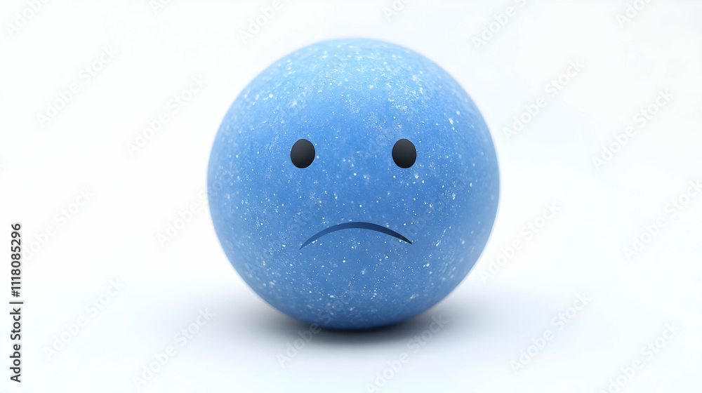 Blue Monday Isolated Sad Face concept as Macro of a sad face isolated on white background emphasizing Blue Monday emotions for magazine advertisement with copy space. in Photo Stock Concept Blue Monday Isolated Sad Face concept as Macro of a sad face isolated on white background emphasizing Blue Monday emotions for magazine advertisement with copy space. in Photo Stock Concept