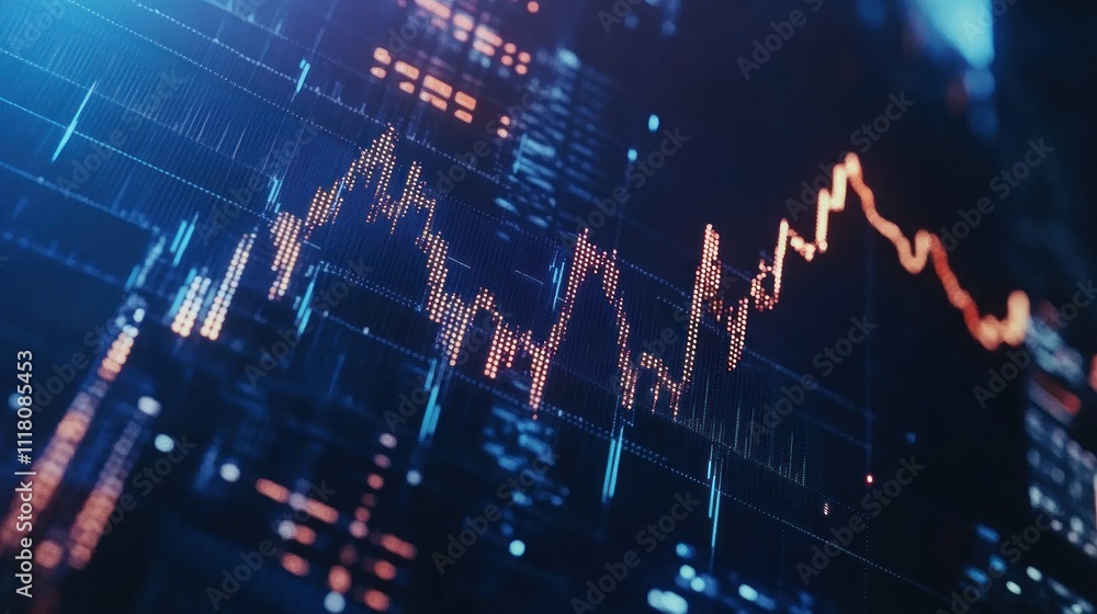 Here's a description and keywords for your stock photo.. Stock market data visualized on a digital screen, showing fluctuating prices and trading activity. Here's a description and keywords for your stock photo.. Stock market data visualized on a digital screen, showing fluctuating prices and trading activity.
