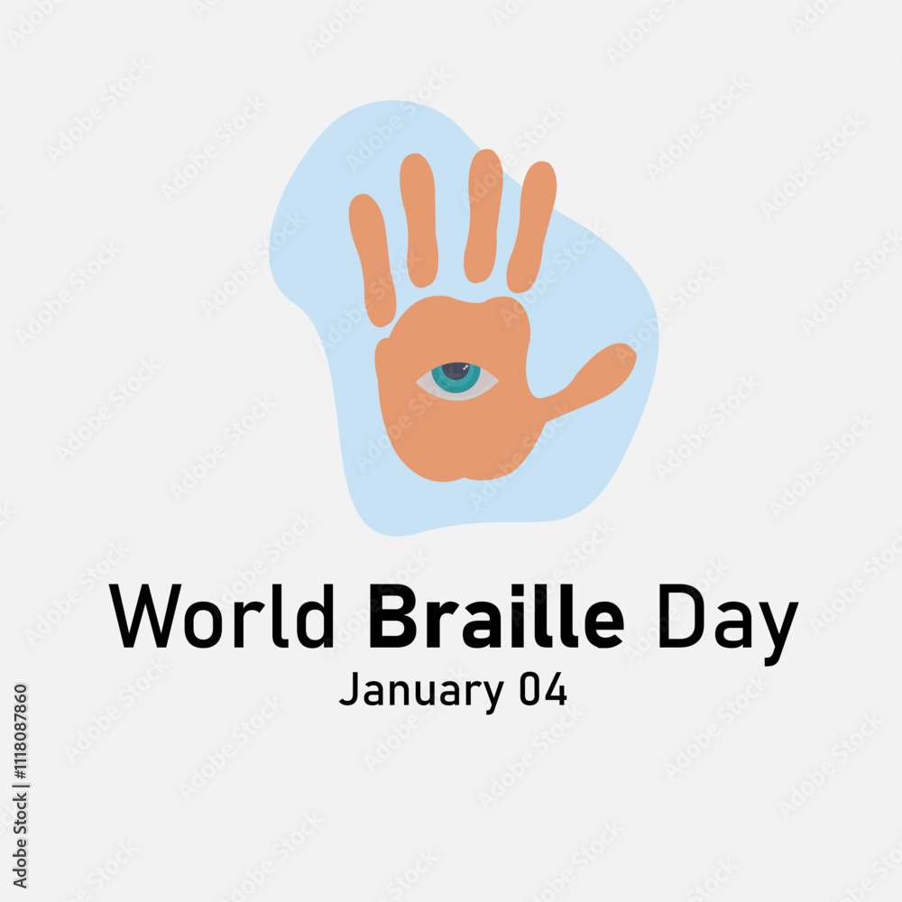 vector graphic of World Braille Day good for national World Braille Day celebration. flat design. flyer design.flat illustration. vector graphic of World Braille Day good for national World Braille Day celebration. flat design. flyer design.flat illustration.