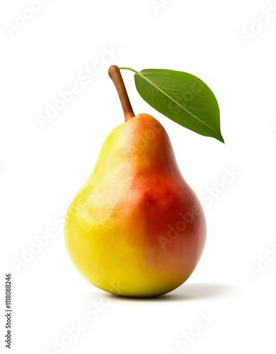 Pear; Orange pear; Pear with leaf