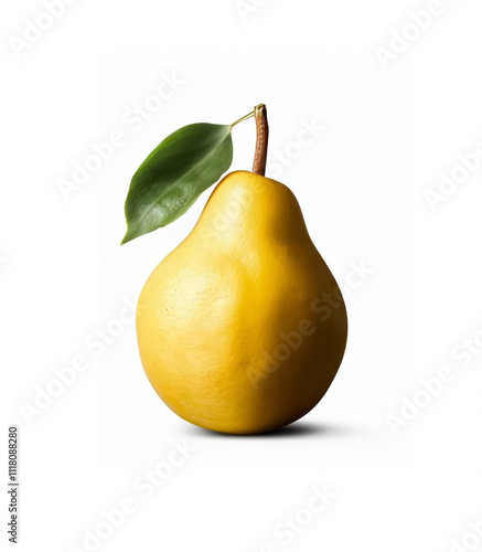  Pear; Yellow pear; Pear with leaf