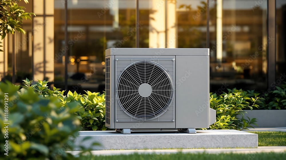 Air Source Heat Pump Installation Representing Clean Energy for Home