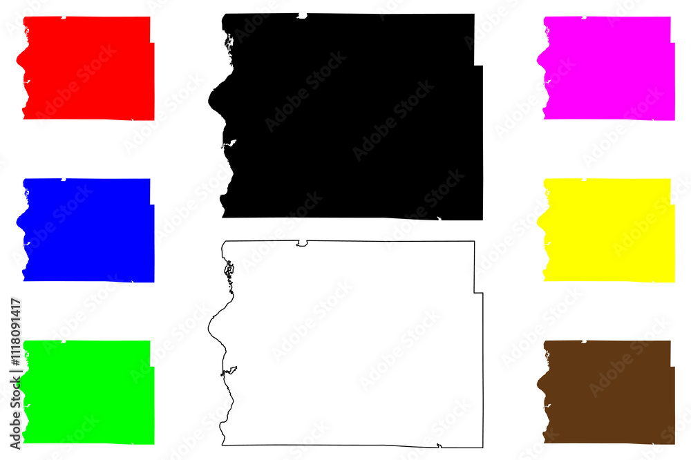 St. Croix County, State of Wisconsin (U.S. county, United States of America, US) map vector illustration, scribble sketch map St. Croix County, State of Wisconsin (U.S. county, United States of America, US) map vector illustration, scribble sketch map
