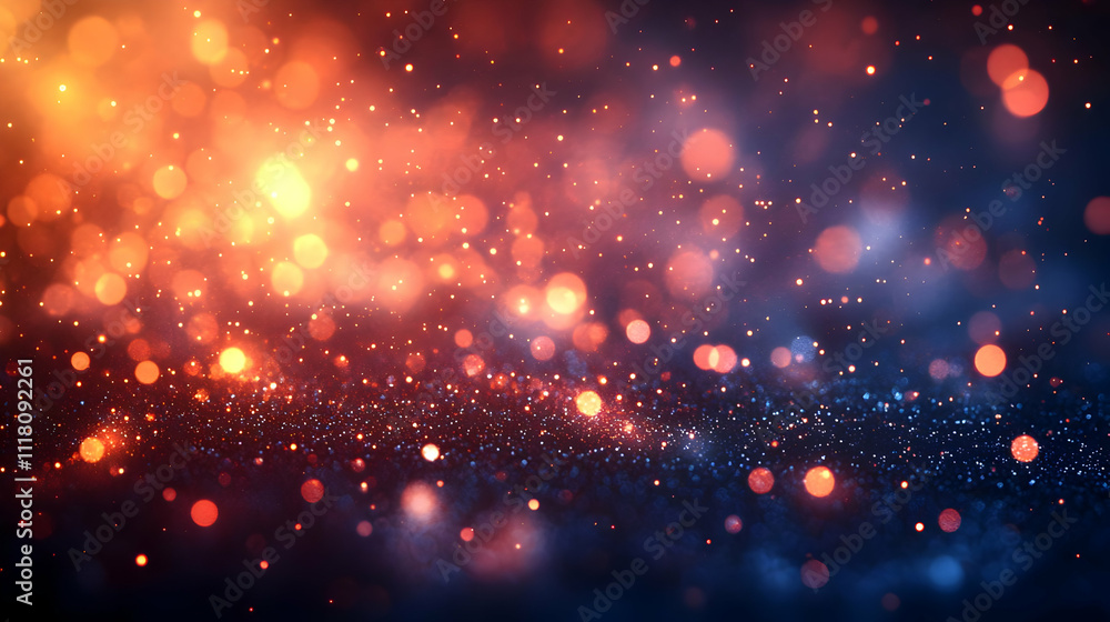 Fototapeta premium Bokeh Team Leadership concept as Bokeh digital art background featuring blurred lights and leadership elements symbolizing guidance and community management ideal for advertisements with copy space. i