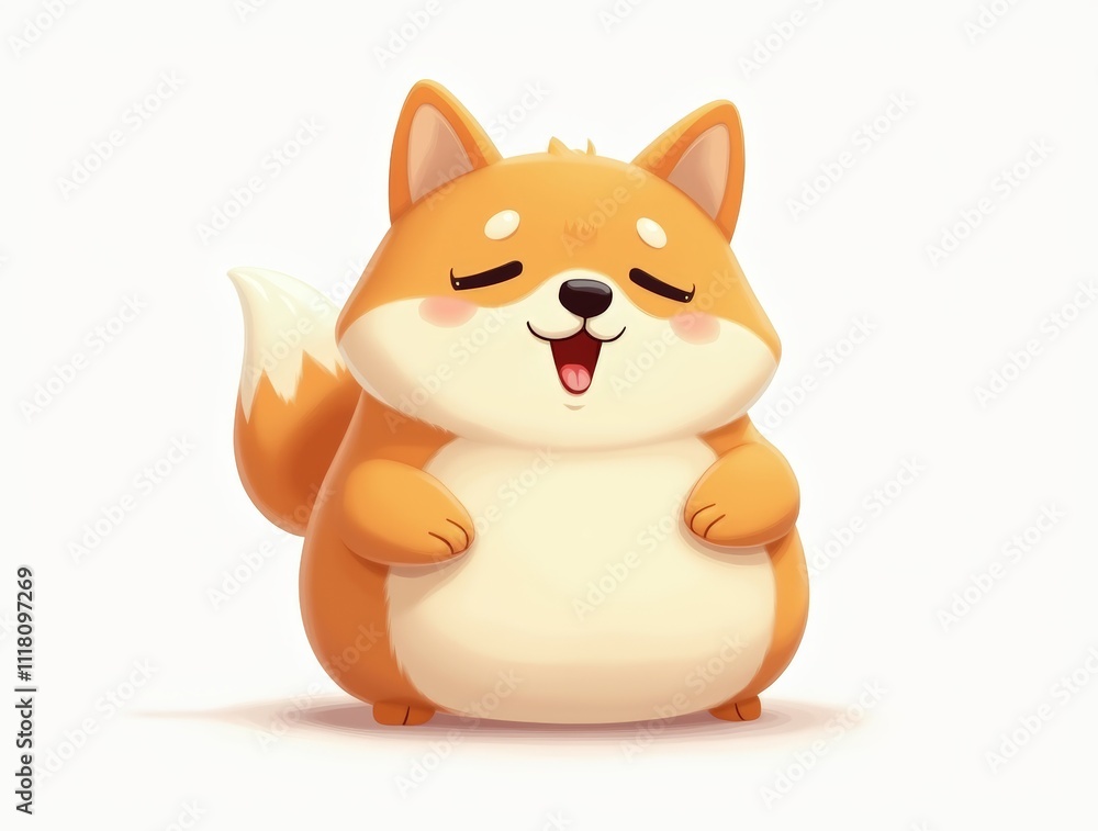 Cute fluffy orange dog poses happily. Perfect for pet product advertisements, social media posts, childrens books, and animalrelated designs. Cute fluffy orange dog poses happily. Perfect for pet product advertisements, social media posts, childrens books, and animalrelated designs.