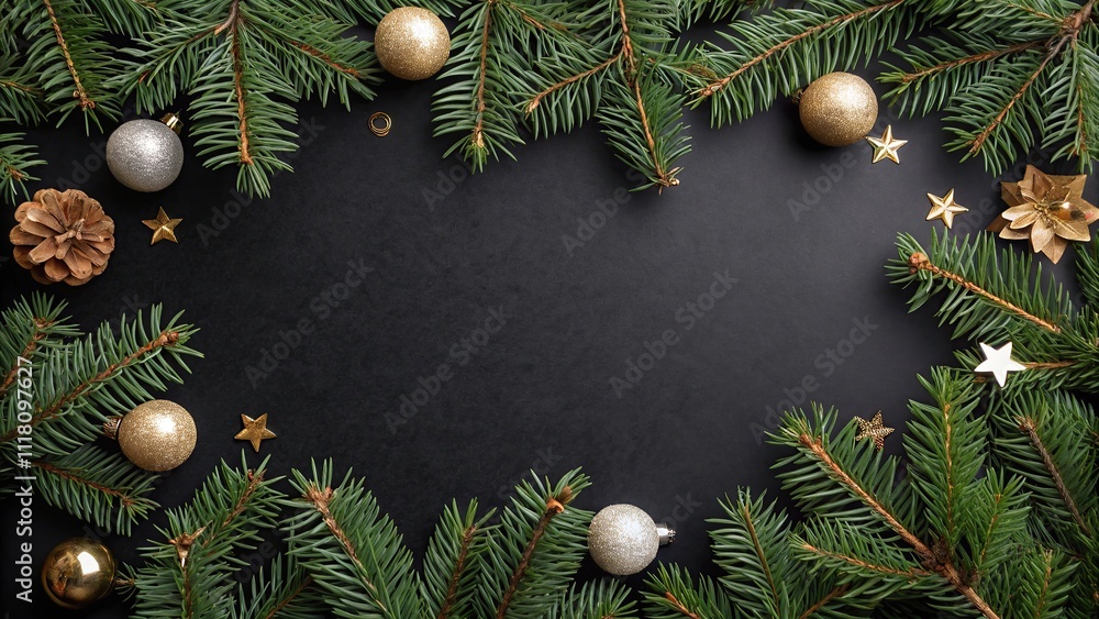 Free Photo christmas wreath with bells and ribbon greeting card Christmas border with copy space festive background Free Photo christmas wreath with bells and ribbon greeting card Christmas border with copy space festive background