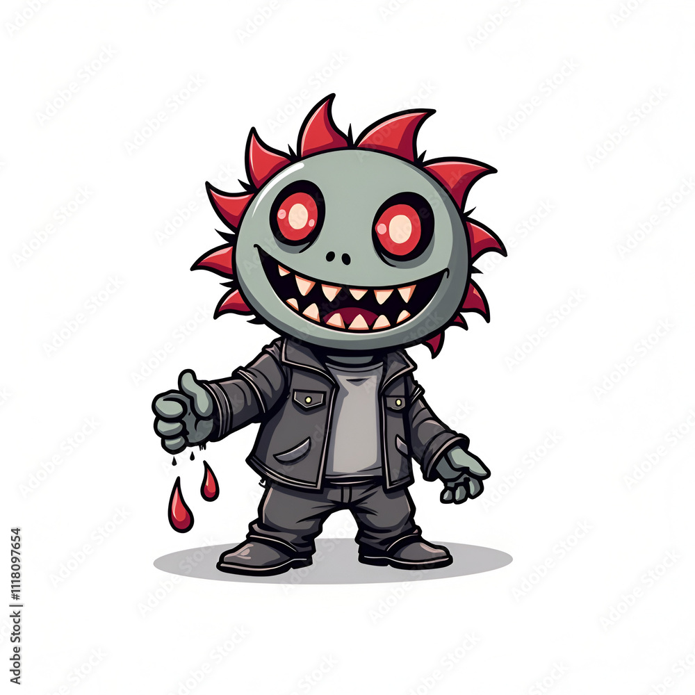 Monster punk chibi character Monster punk chibi character