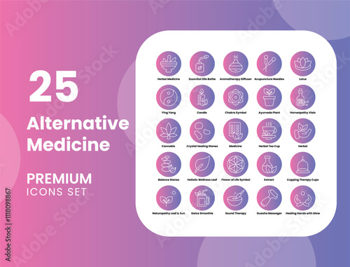 Alternative Medicine Vector Icons Pack