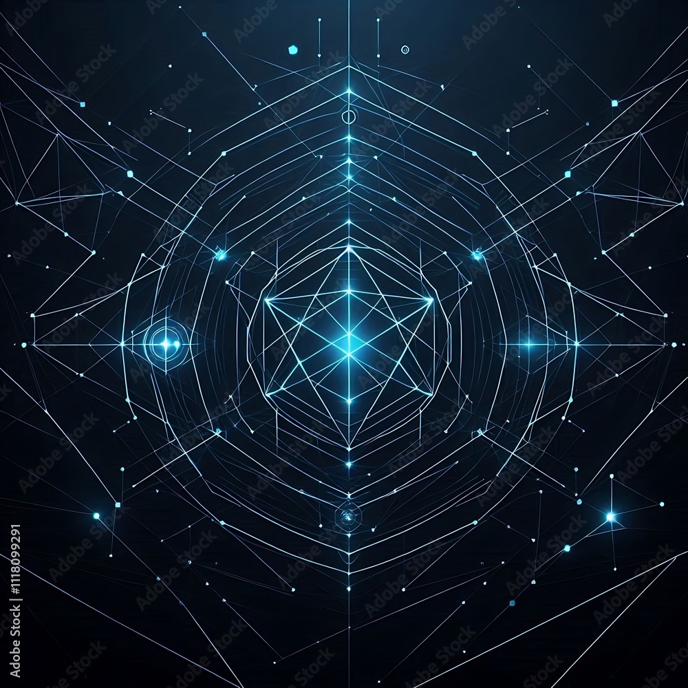 Abstract digital design with geometric patterns. Abstract digital design with geometric patterns.