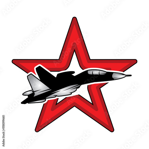 Jet fighter mascot logo vector