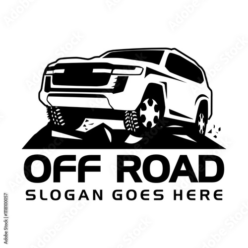 off road suv car logo template silhouette