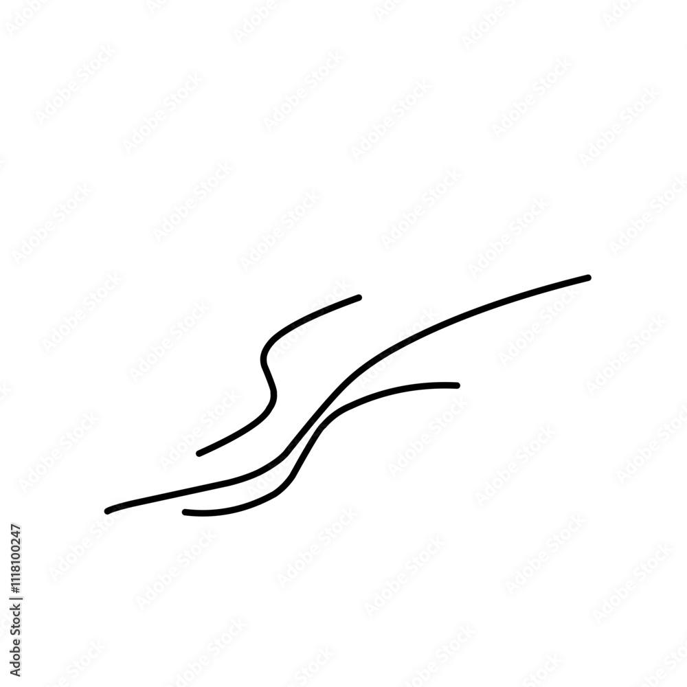 Wind blowing line icon Wind blowing line icon