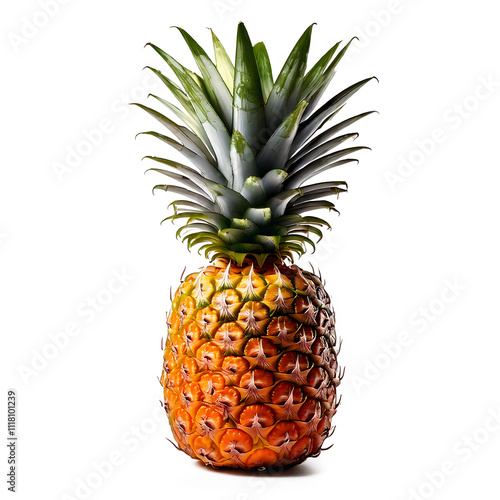 Beautiful Tropical Fruit: Pineapple on Transparent Background