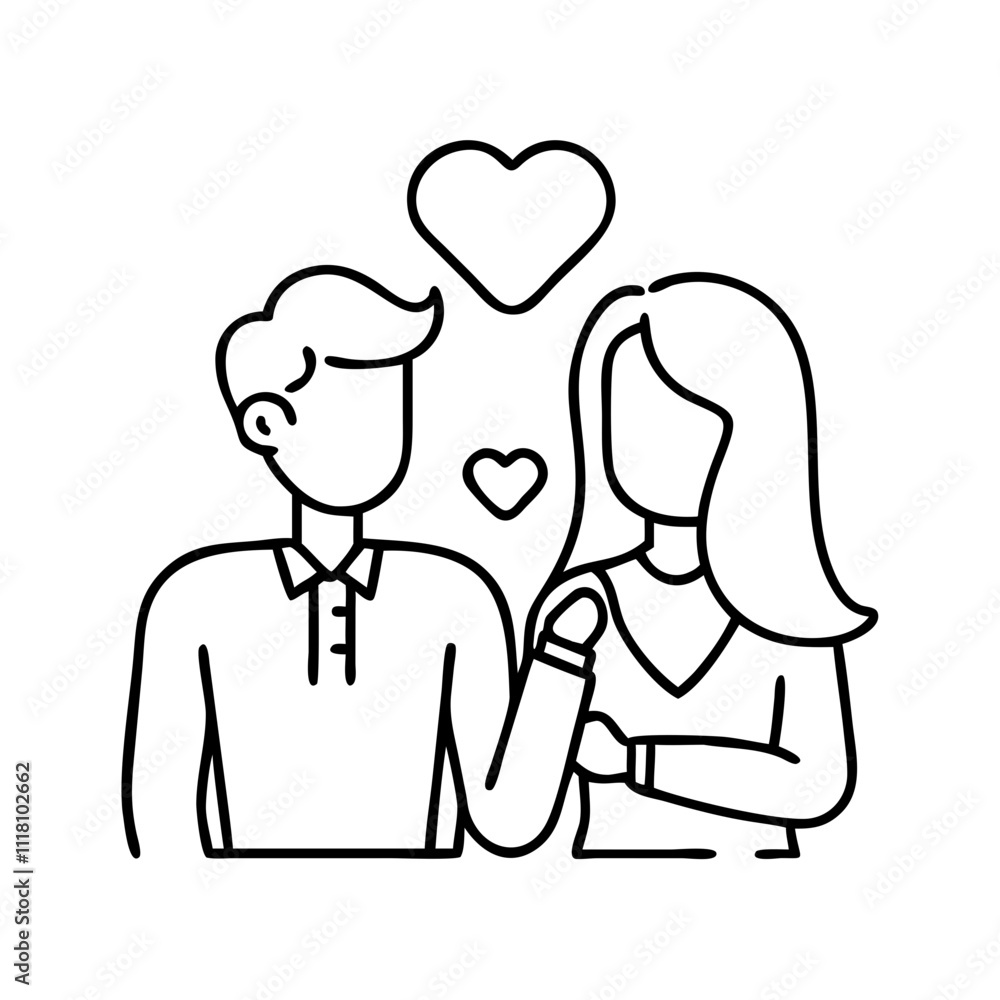 couple s date icon, valentines day illustration, valentine icon - simple black line art of couple s date, symbolizing valentines day celebrations. valentine vector. couple s date icon, valentines day illustration, valentine icon - simple black line art of couple s date, symbolizing valentines day celebrations. valentine vector.