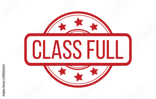 Red CLASS FULL Rubber Stamp Seal Vector illustration isolated on white background