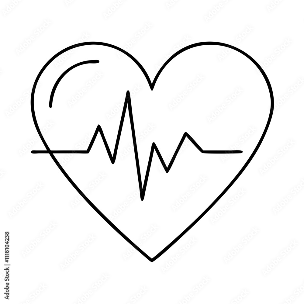 heart with heartbeat icon, valentines day illustration, valentine icon - simple black line art of heart with heartbeat, symbolizing valentines day celebrations. valentine vector. heart with heartbeat icon, valentines day illustration, valentine icon - simple black line art of heart with heartbeat, symbolizing valentines day celebrations. valentine vector.