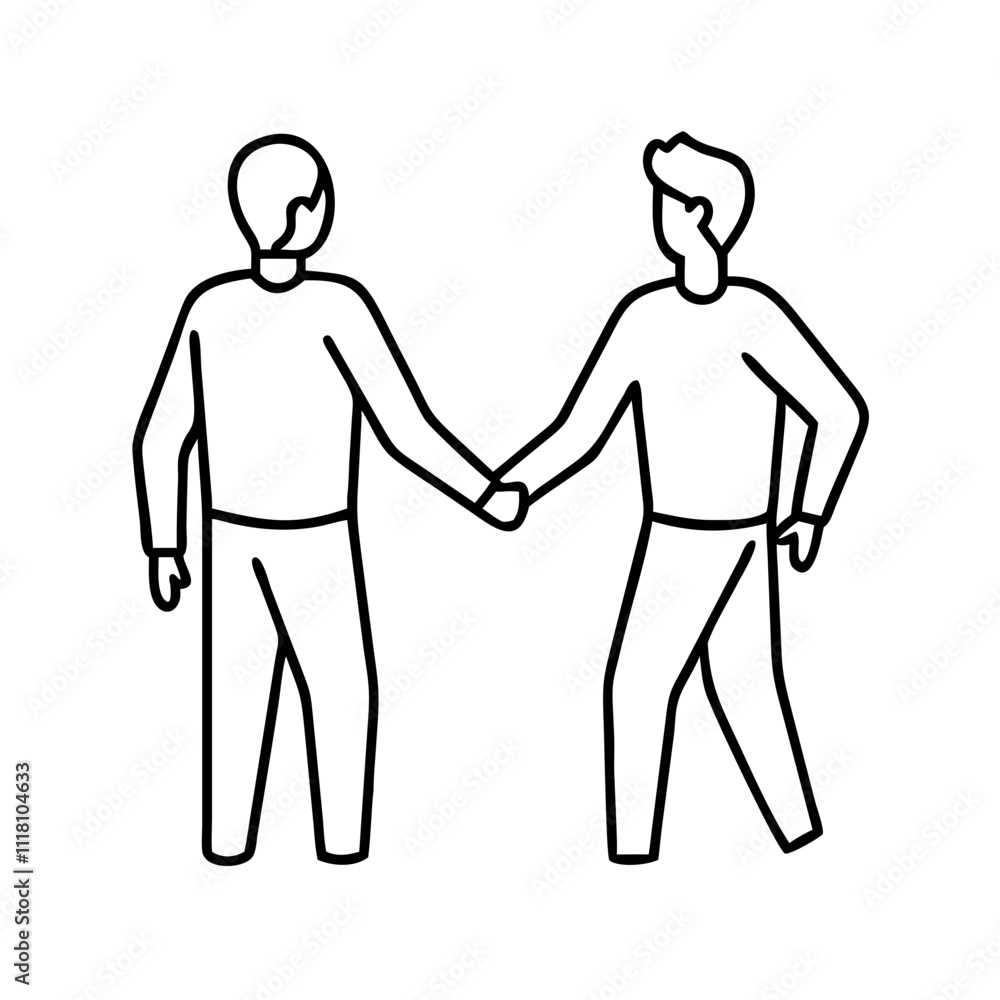 holding hands icon, valentines day illustration, valentine icon - simple black line art of holding hands, symbolizing valentines day celebrations. valentine vector. holding hands icon, valentines day illustration, valentine icon - simple black line art of holding hands, symbolizing valentines day celebrations. valentine vector.