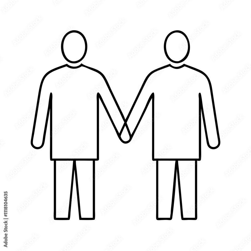 holding hands icon, valentines day illustration, valentine icon - simple black line art of holding hands, symbolizing valentines day celebrations. valentine vector. holding hands icon, valentines day illustration, valentine icon - simple black line art of holding hands, symbolizing valentines day celebrations. valentine vector.