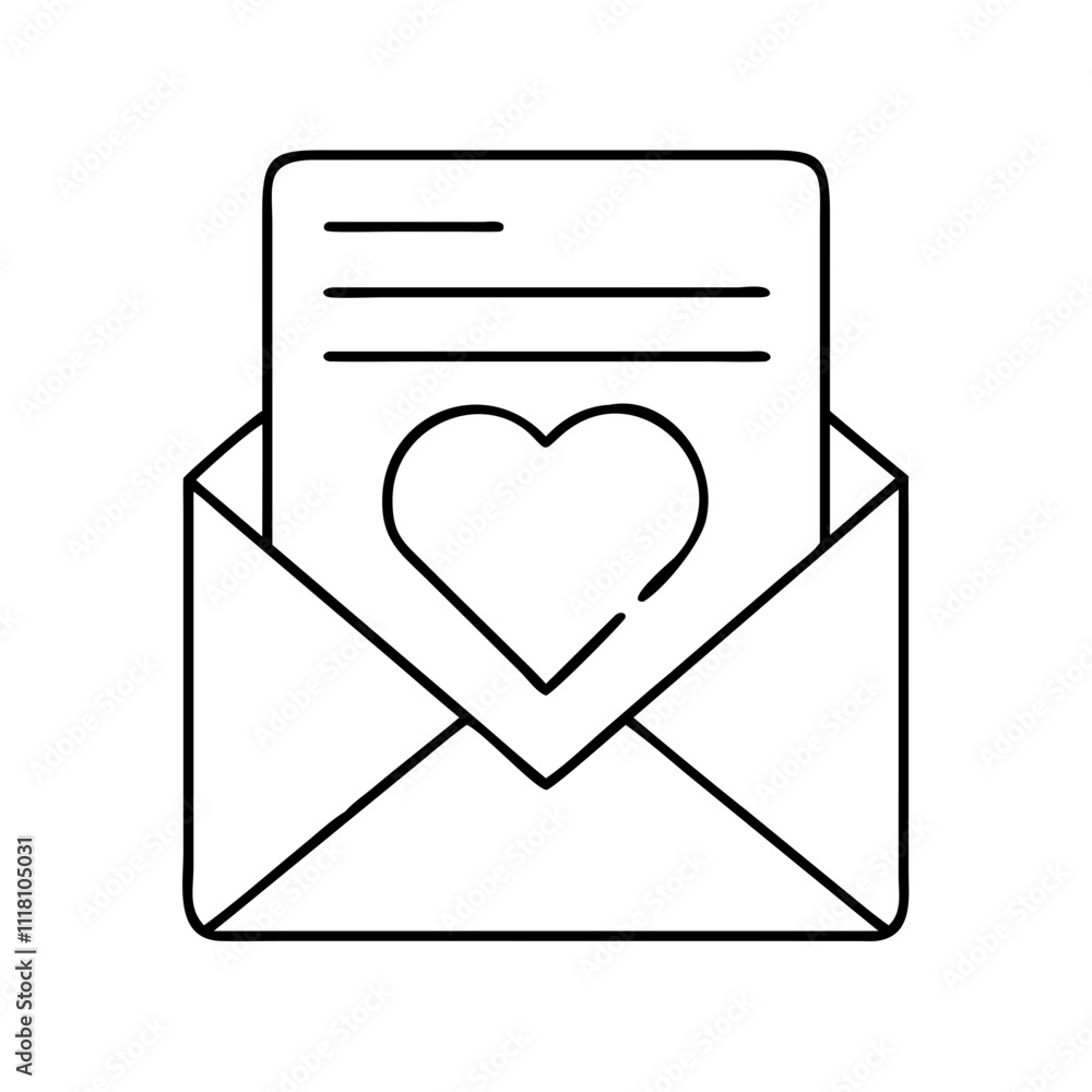 love letter icon, valentines day illustration, valentine icon - simple black line art of love letter, symbolizing valentines day celebrations. valentine vector. love letter icon, valentines day illustration, valentine icon - simple black line art of love letter, symbolizing valentines day celebrations. valentine vector.