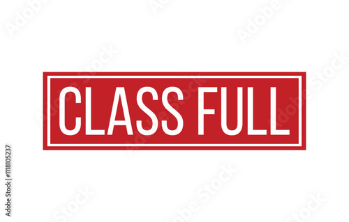 Red CLASS FULL Rubber Stamp Seal Vector illustration isolated on white background
