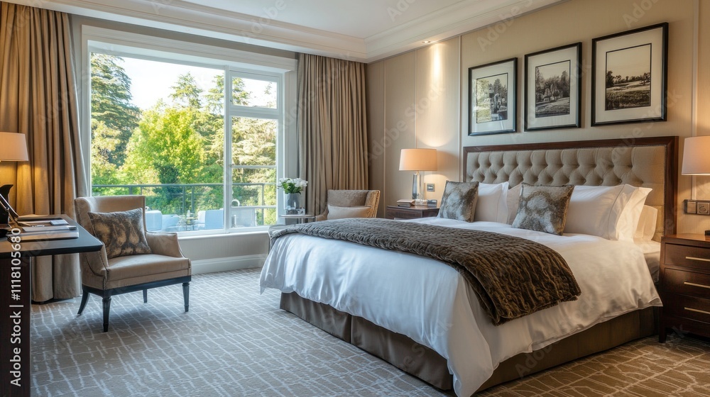 Luxurious Hotel Room with a View Luxurious Hotel Room with a View