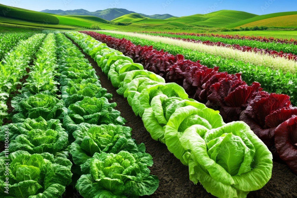 Aerial View of Colorful Vegetable Fields in Spring, France Aerial View of Colorful Vegetable Fields in Spring, France